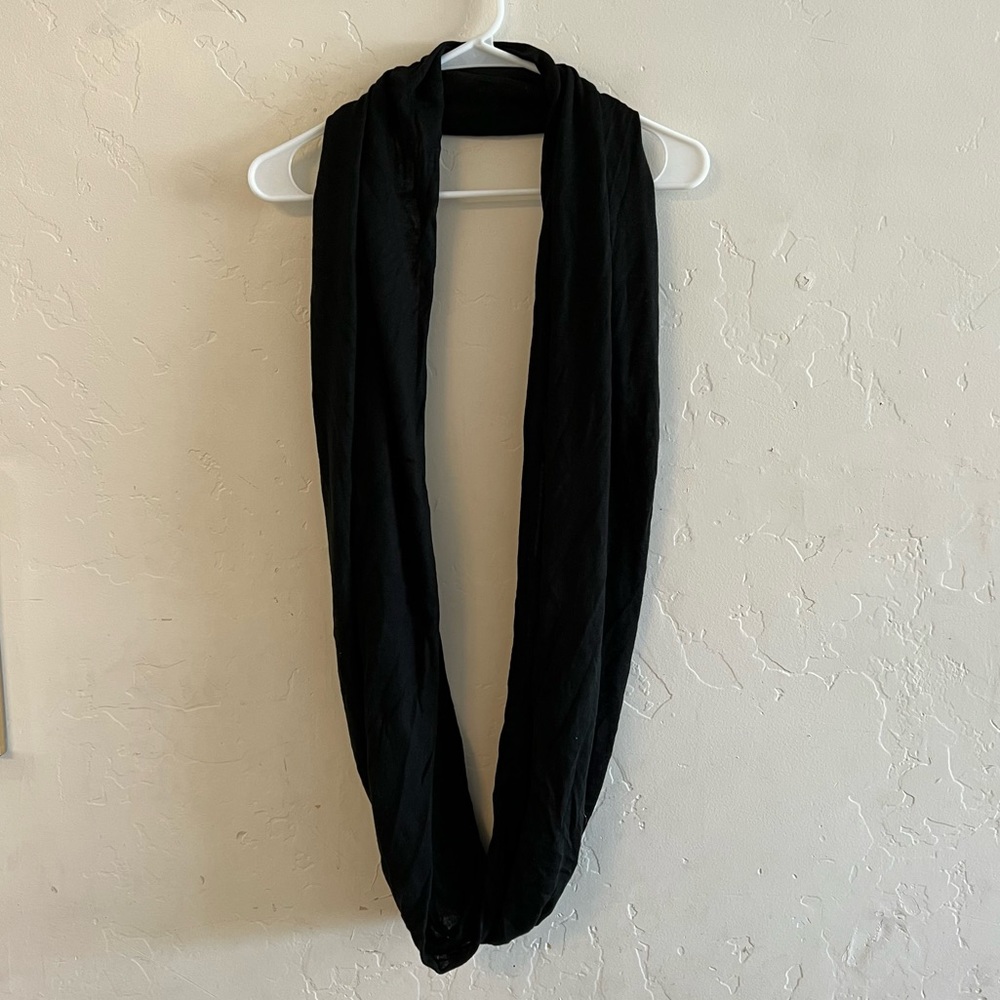 Collection Eighteen Black Lightweight Knit Infinity Scarf